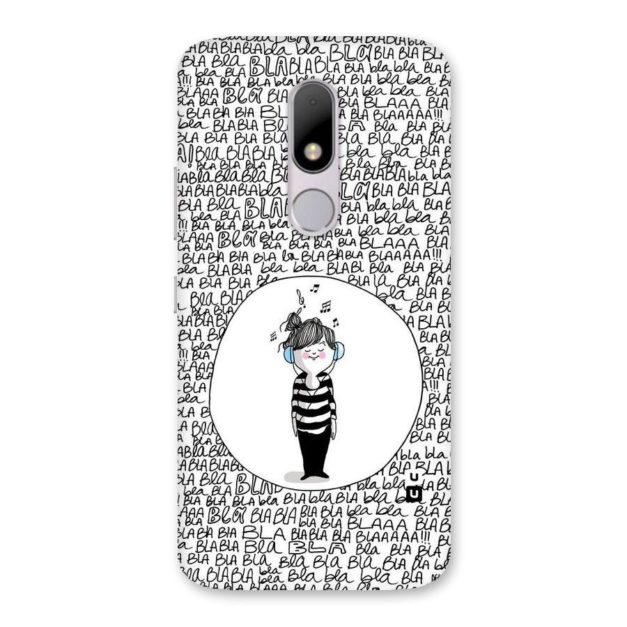 Music And Bla Bla Back Case for Moto M