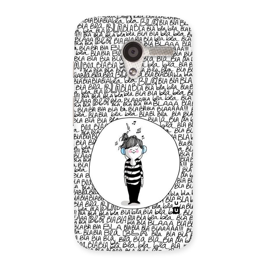 Music And Bla Bla Back Case for Moto X