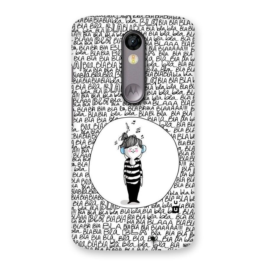 Music And Bla Bla Back Case for Moto X Force
