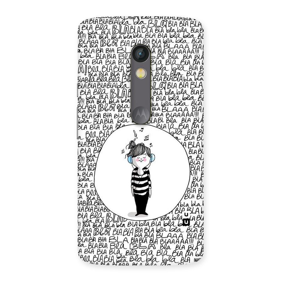 Music And Bla Bla Back Case for Moto X Play