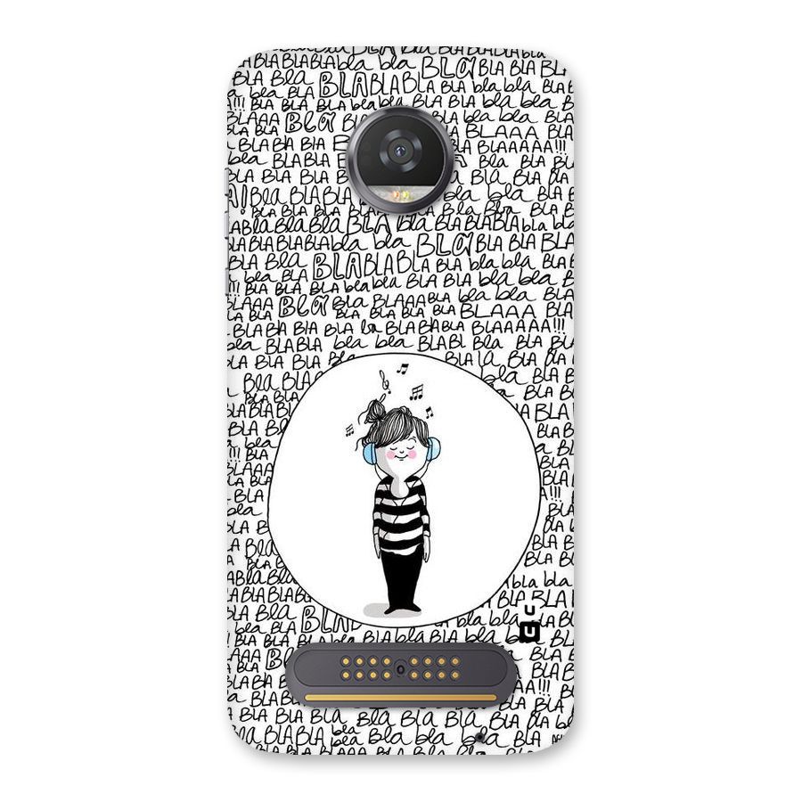 Music And Bla Bla Back Case for Moto Z2 Play