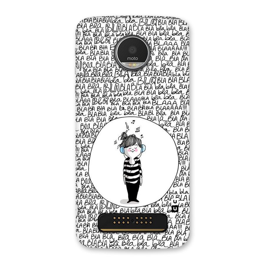 Music And Bla Bla Back Case for Moto Z Play