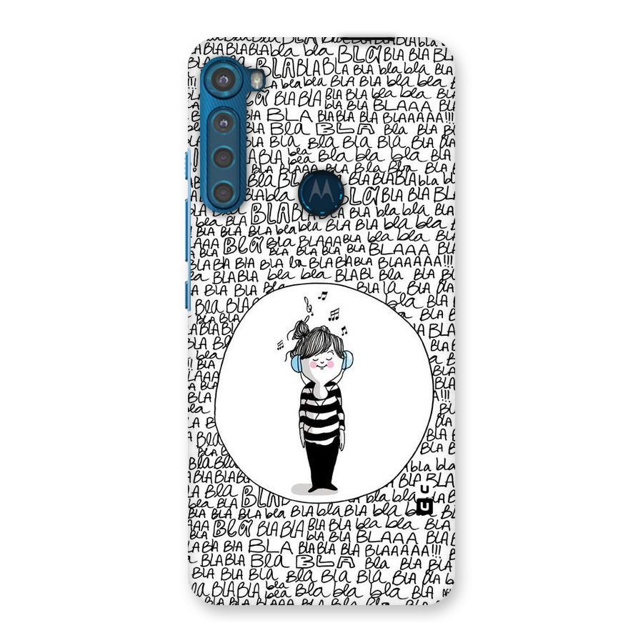 Music And Bla Bla Back Case for Motorola One Fusion Plus