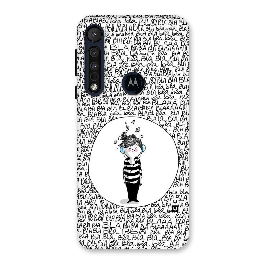 Music And Bla Bla Back Case for Motorola One Macro