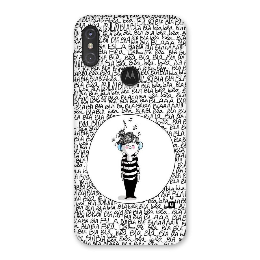 Music And Bla Bla Back Case for Motorola One Power