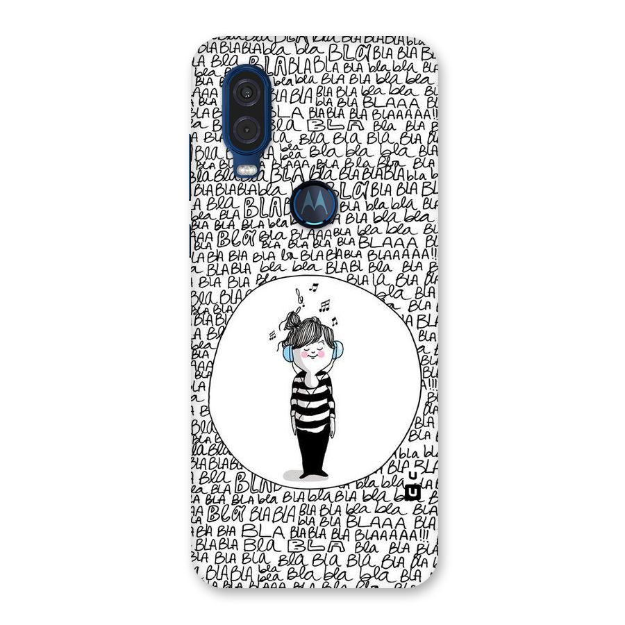 Music And Bla Bla Back Case for Motorola One Vision