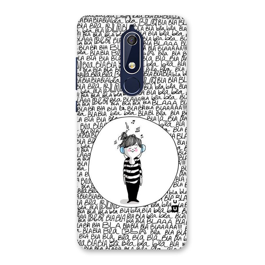 Music And Bla Bla Back Case for Nokia 5.1