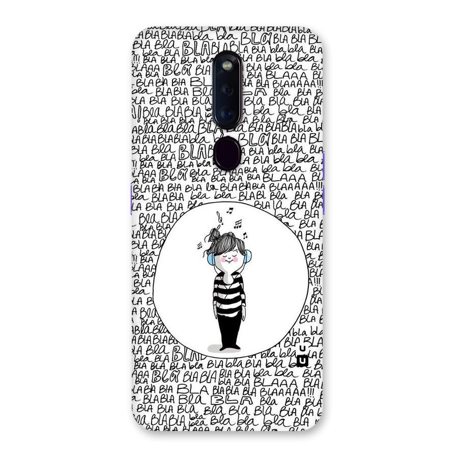 Music And Bla Bla Back Case for Oppo F11 Pro