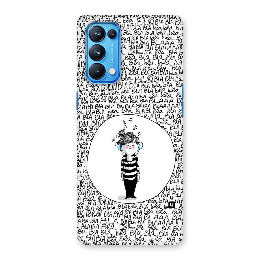 Music And Bla Bla Back Case for Oppo Reno5 Pro 5G