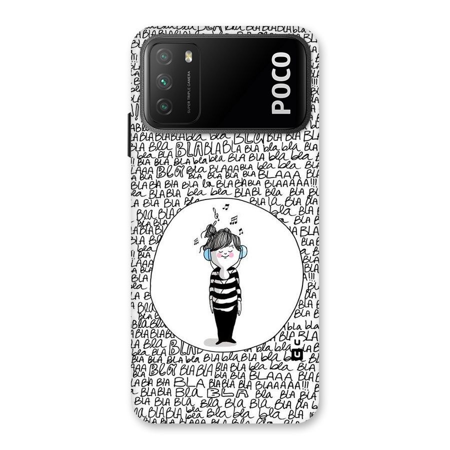 Music And Bla Bla Back Case for Poco M3
