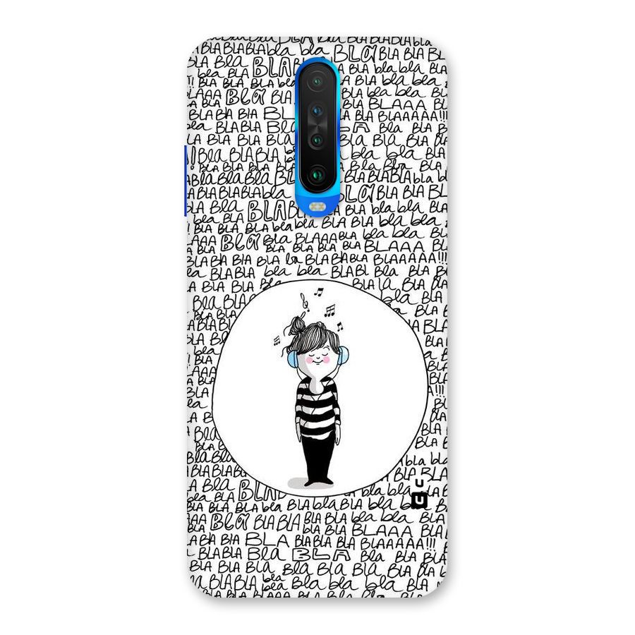 Music And Bla Bla Back Case for Poco X2