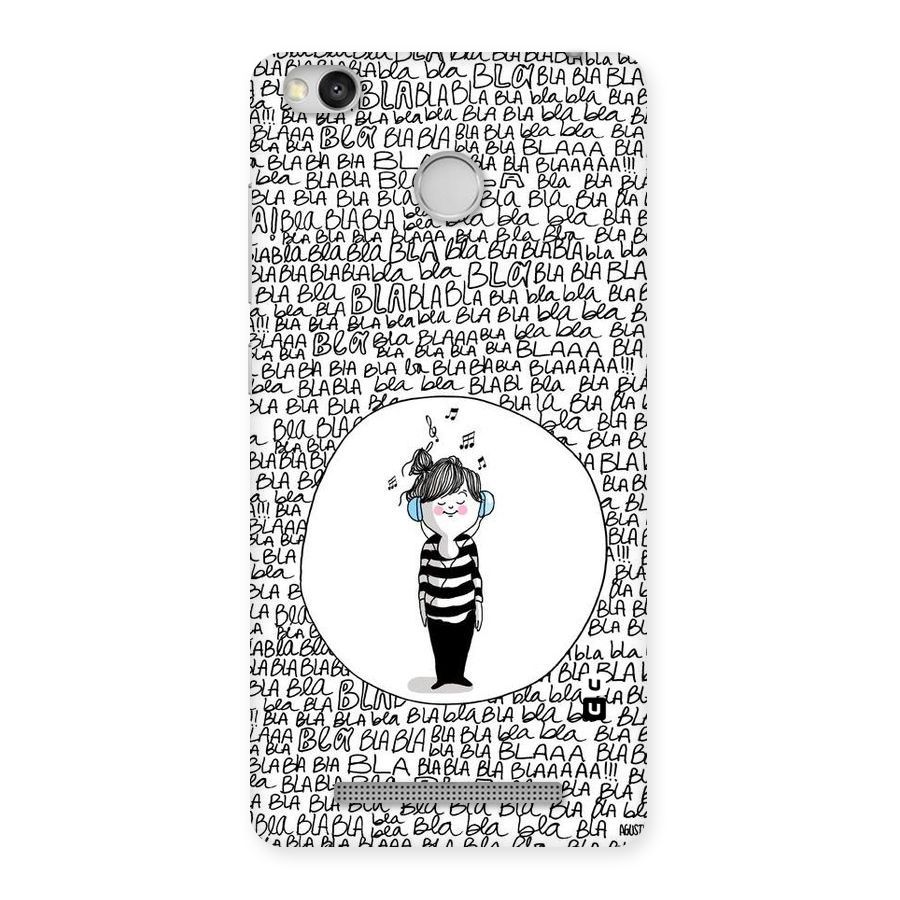 Music And Bla Bla Back Case for Redmi 3S Prime