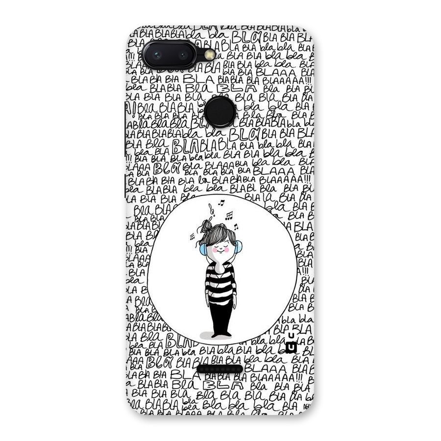 Music And Bla Bla Back Case for Redmi 6