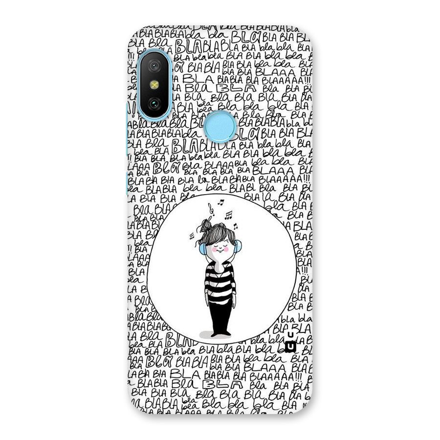 Music And Bla Bla Back Case for Redmi 6 Pro