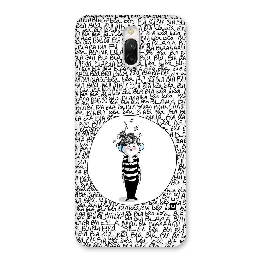Music And Bla Bla Back Case for Redmi 8A Dual