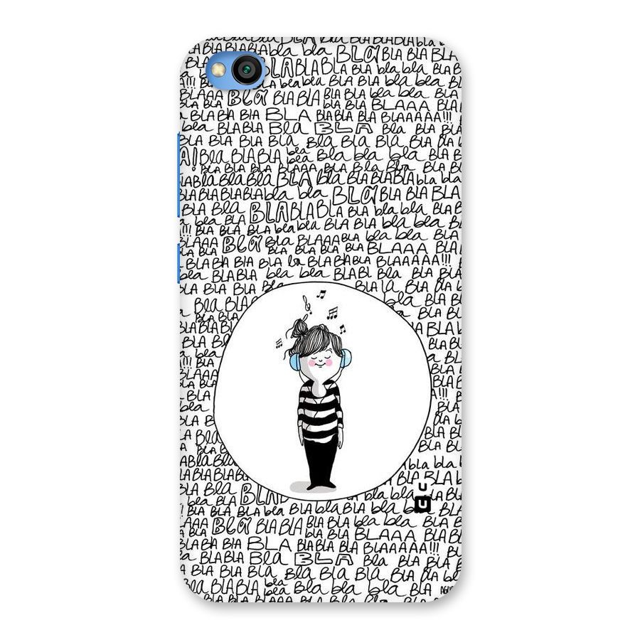Music And Bla Bla Back Case for Redmi Go