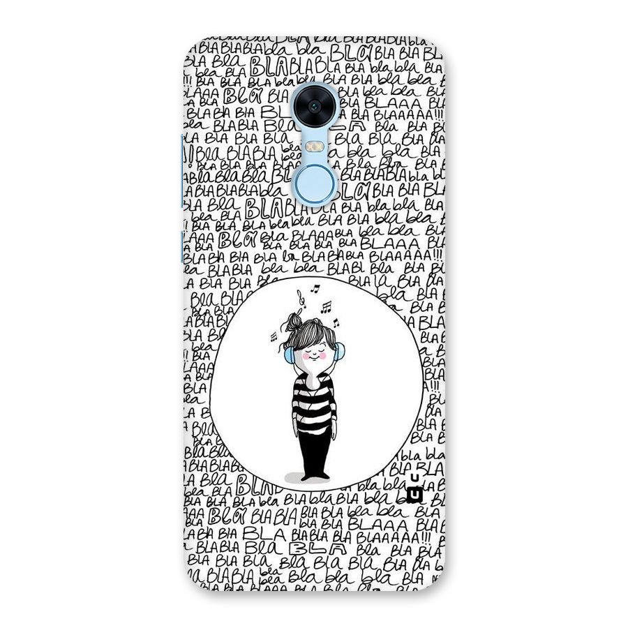 Music And Bla Bla Back Case for Redmi Note 5