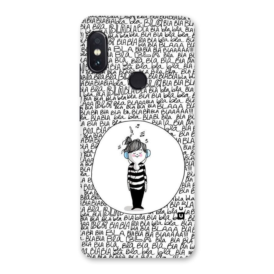 Music And Bla Bla Back Case for Redmi Note 5 Pro