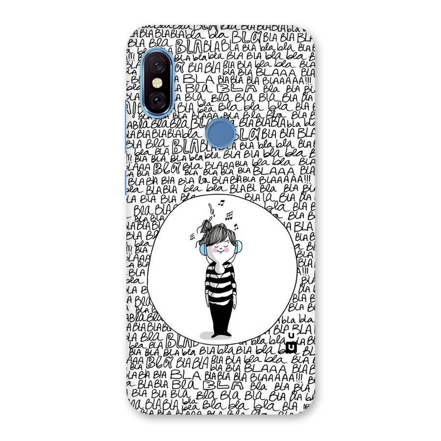 Music And Bla Bla Back Case for Redmi Note 6 Pro