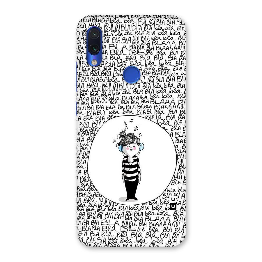 Music And Bla Bla Back Case for Redmi Note 7