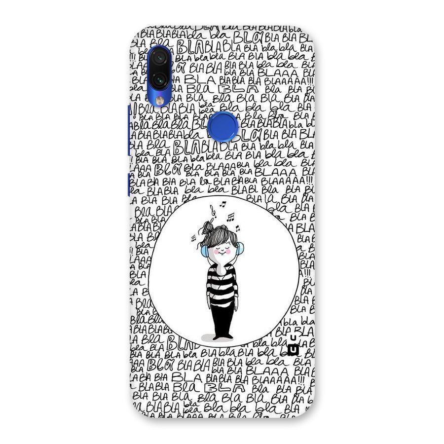 Music And Bla Bla Back Case for Redmi Note 7S