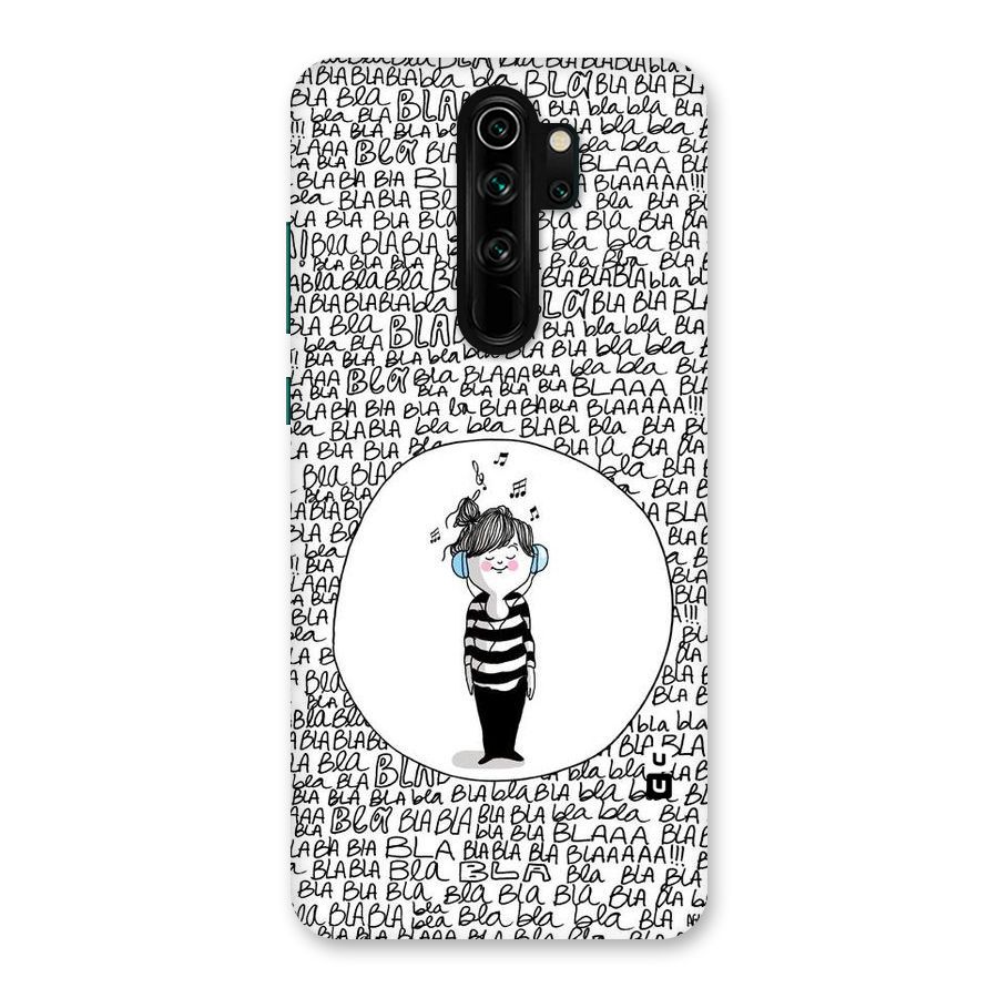 Music And Bla Bla Back Case for Redmi Note 8 Pro