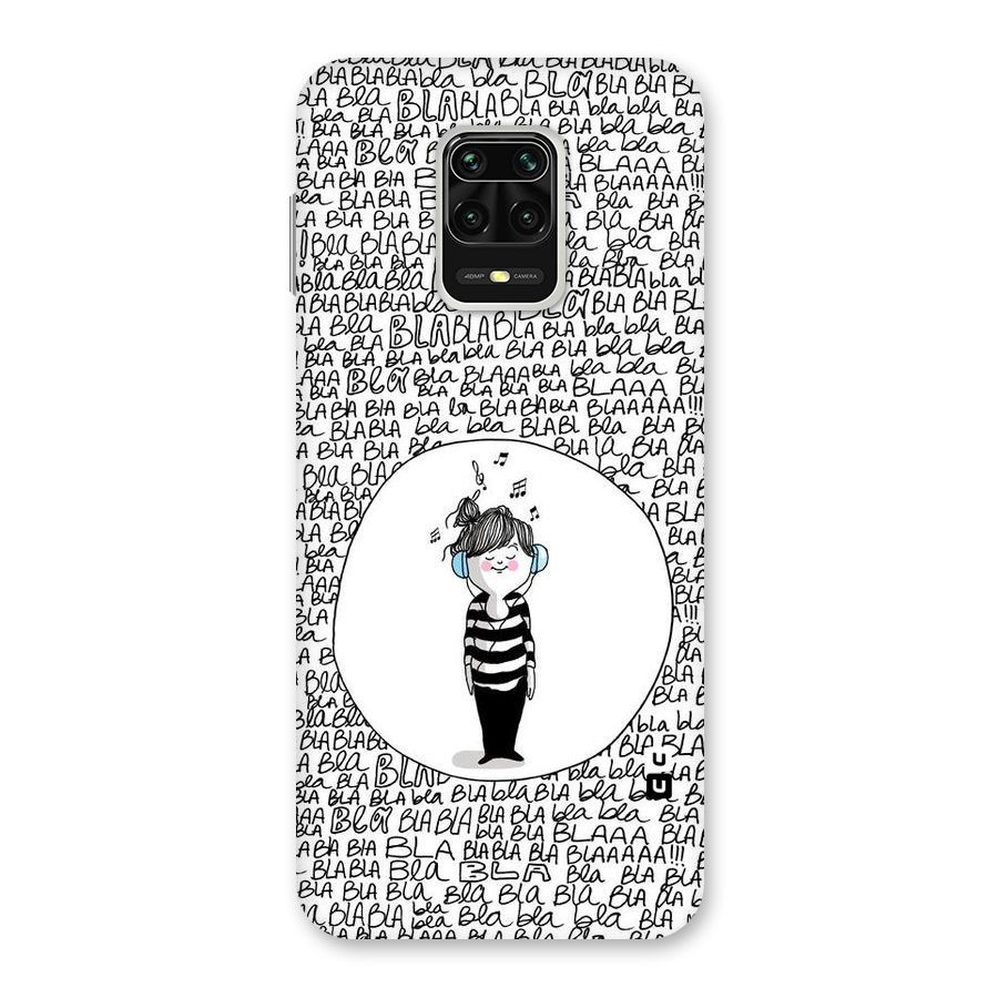 Music And Bla Bla Back Case for Redmi Note 9 Pro