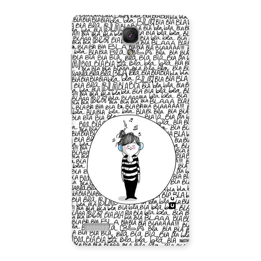 Music And Bla Bla Back Case for Redmi Note Prime