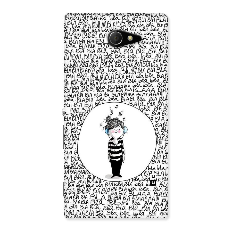 Music And Bla Bla Back Case for Sony Xperia M2