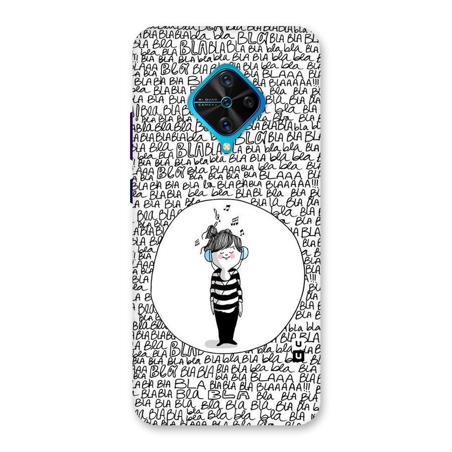 Music And Bla Bla Back Case for Vivo S1 Pro