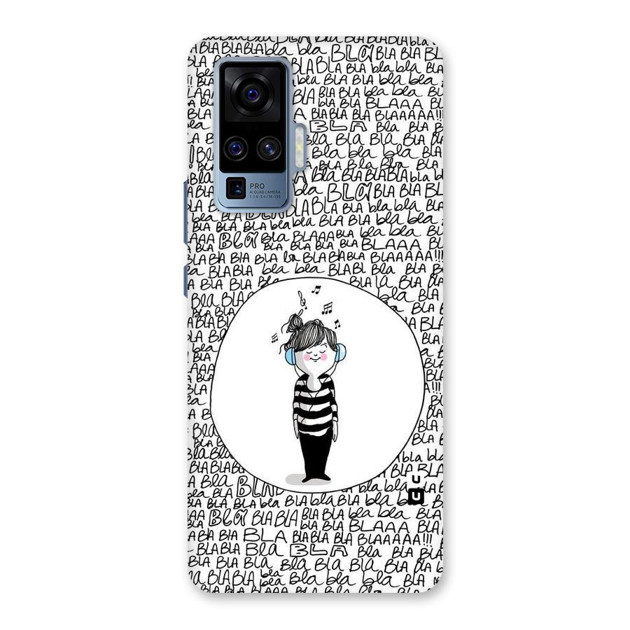 Music And Bla Bla Back Case for Vivo X50 Pro