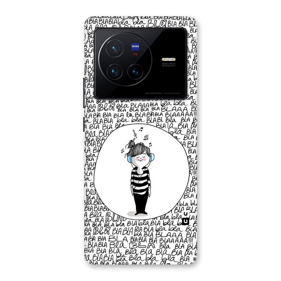 Music And Bla Bla Back Case for Vivo X80