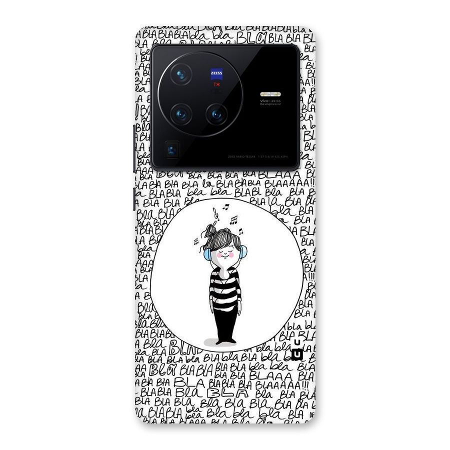 Music And Bla Bla Back Case for Vivo X80 Pro