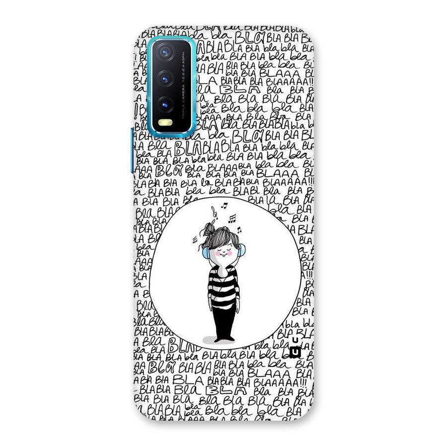 Music And Bla Bla Back Case for Vivo Y20A