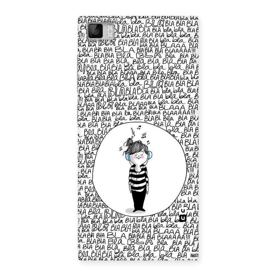 Music And Bla Bla Back Case for Xiaomi Mi3