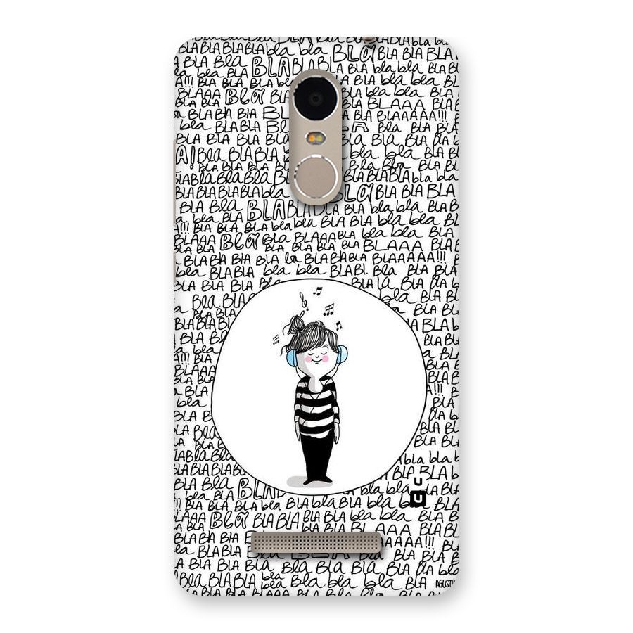 Music And Bla Bla Back Case for Xiaomi Redmi Note 3