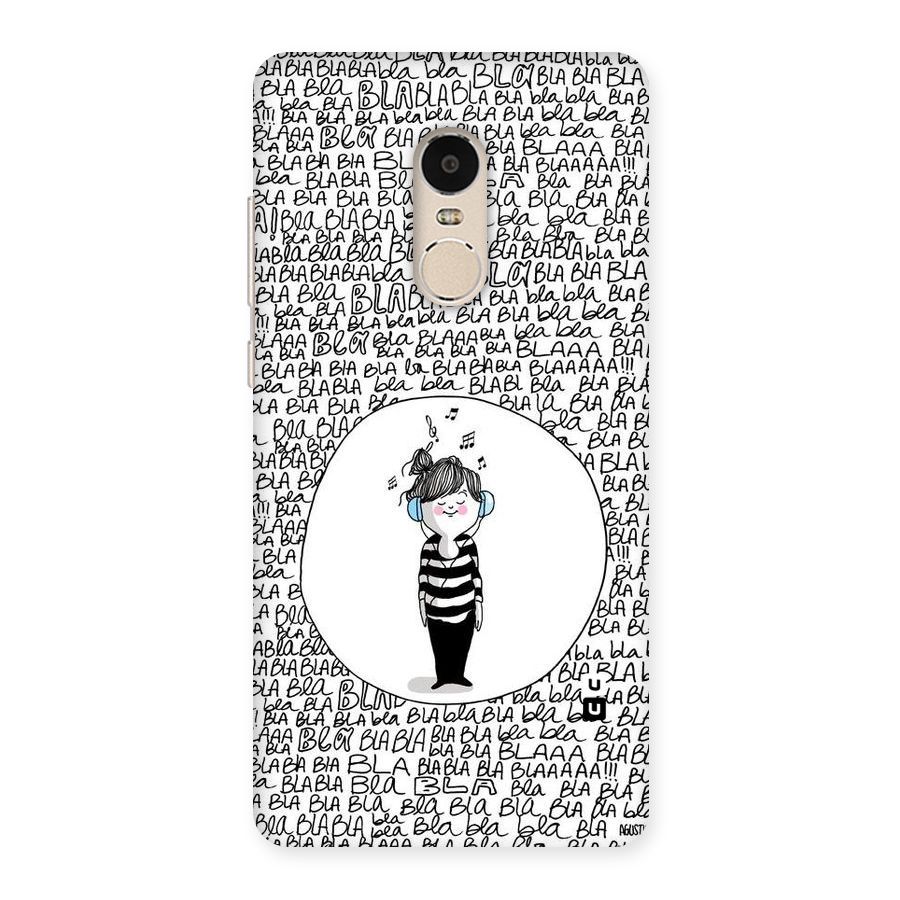 Music And Bla Bla Back Case for Xiaomi Redmi Note 4