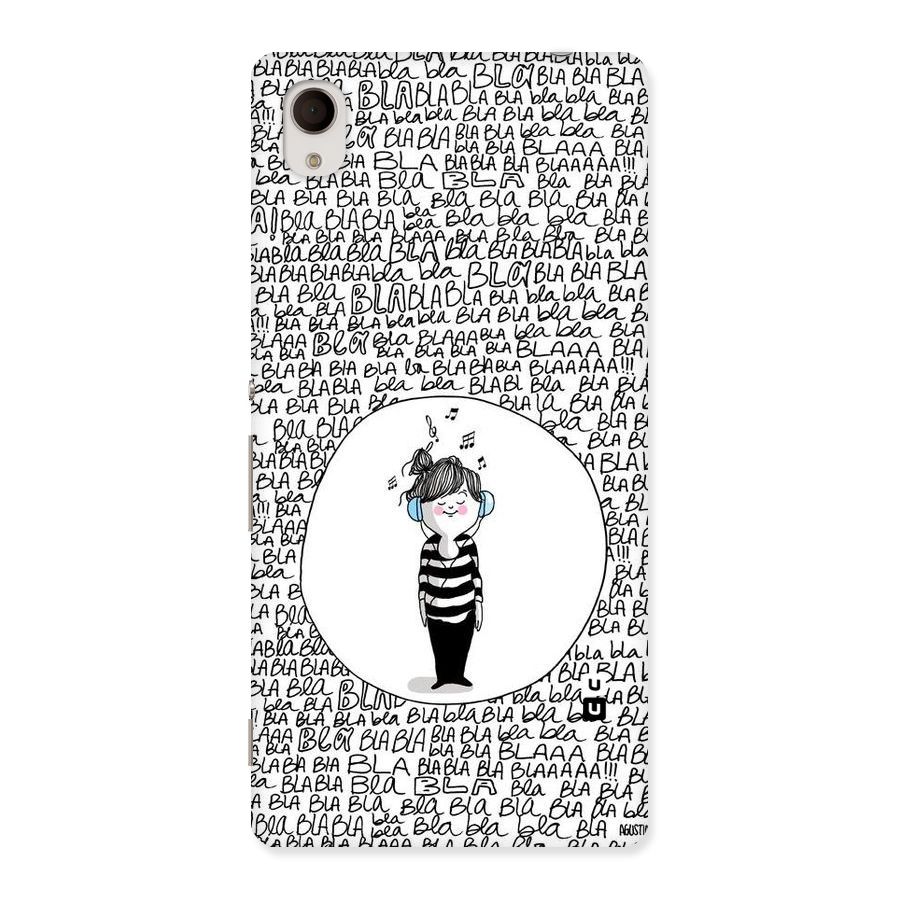 Music And Bla Bla Back Case for Xperia M4 Aqua