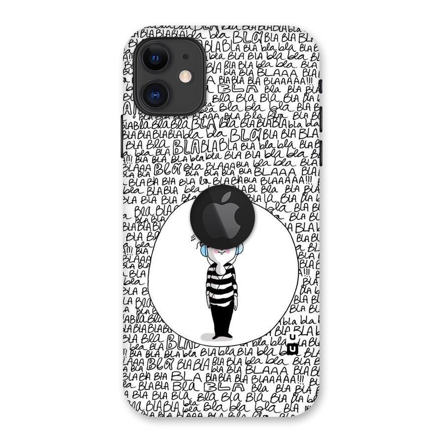 Music And Bla Bla Back Case for iPhone 11 Logo Cut