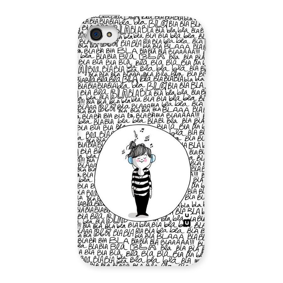 Music And Bla Bla Back Case for iPhone 4 4s
