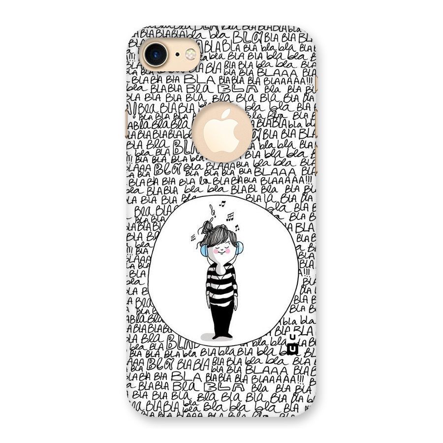 Music And Bla Bla Back Case for iPhone 7 Logo Cut