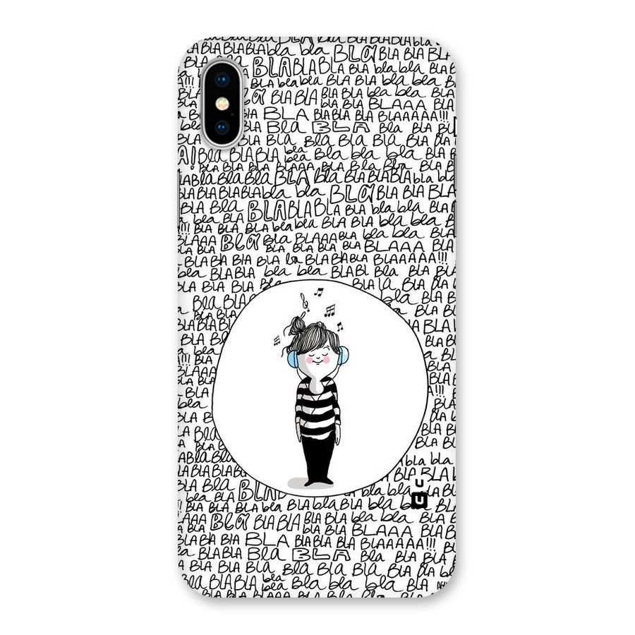 Music And Bla Bla Back Case for iPhone X