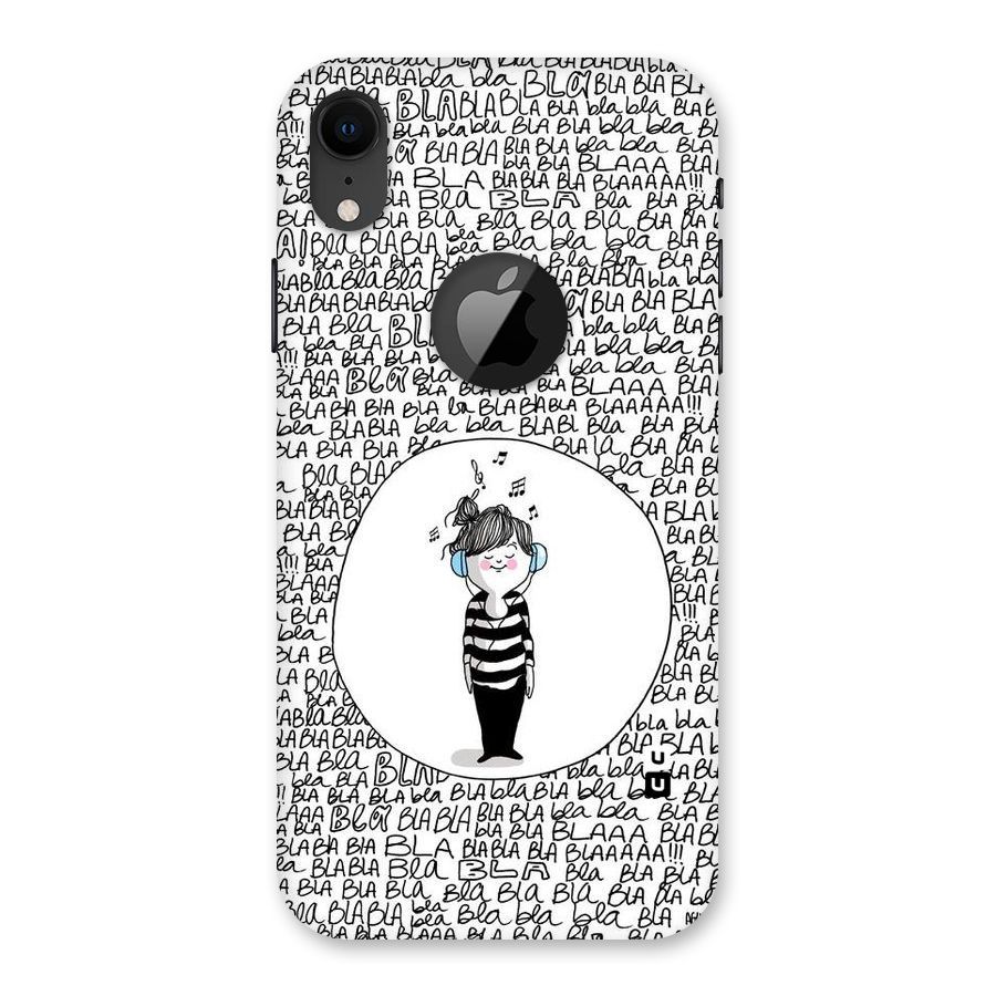 Music And Bla Bla Back Case for iPhone XR Logo Cut
