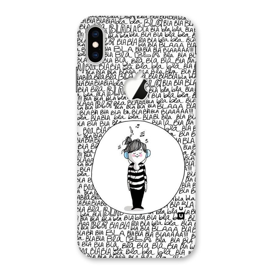 Music And Bla Bla Back Case for iPhone XS Max Apple Cut