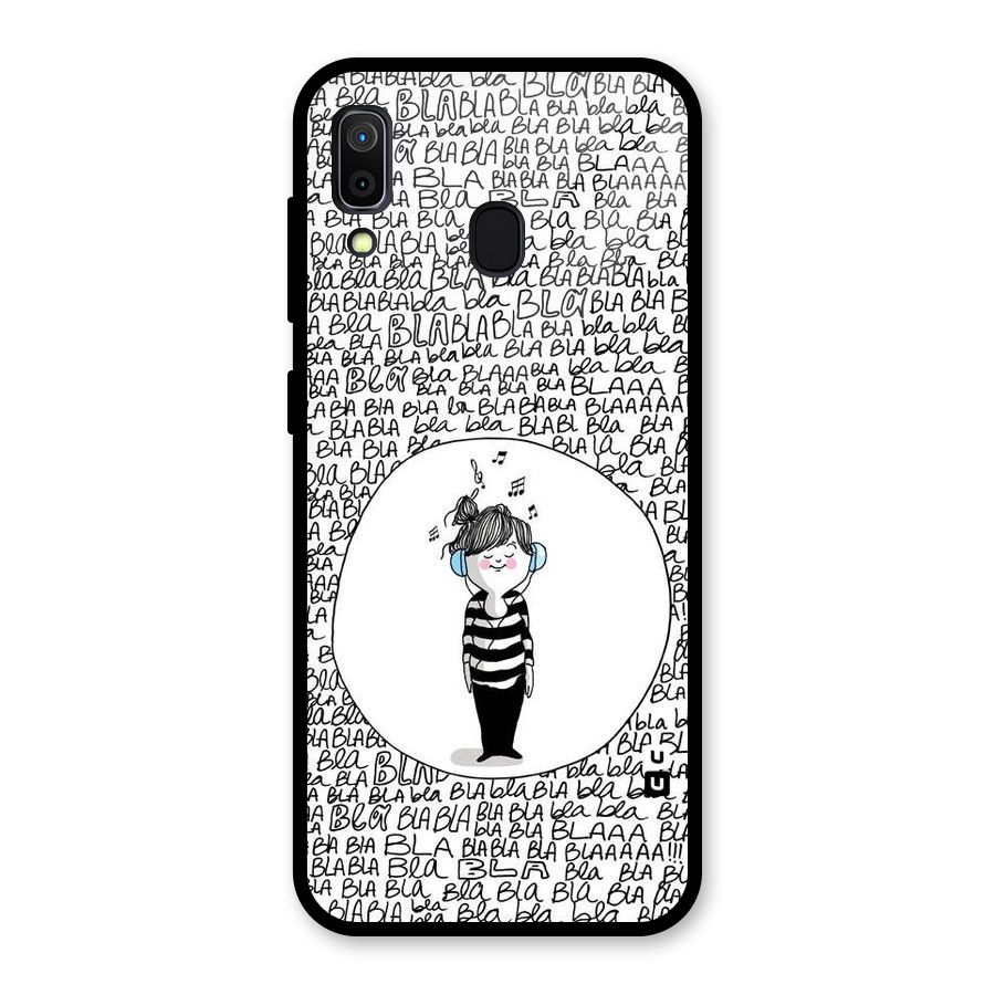 Music And Bla Bla Glass Back Case for Galaxy A30