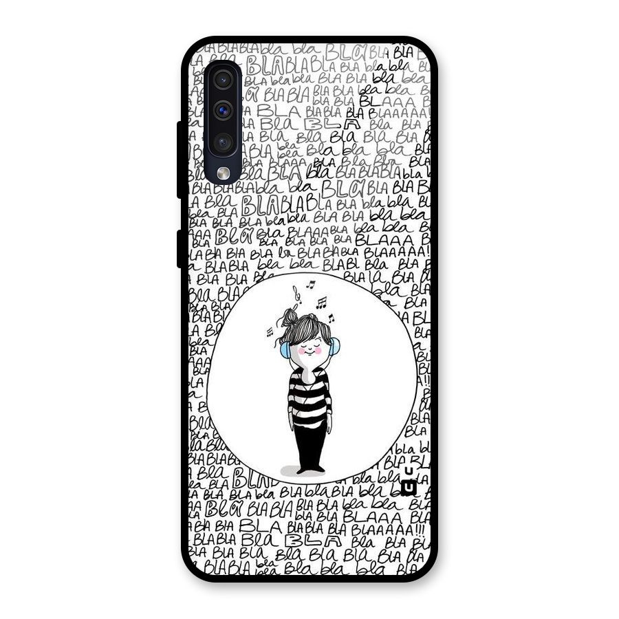 Music And Bla Bla Glass Back Case for Galaxy A30s