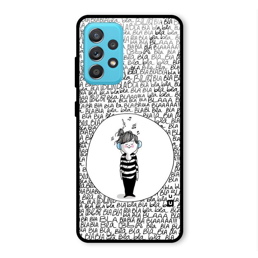 Music And Bla Bla Glass Back Case for Galaxy A52s 5G
