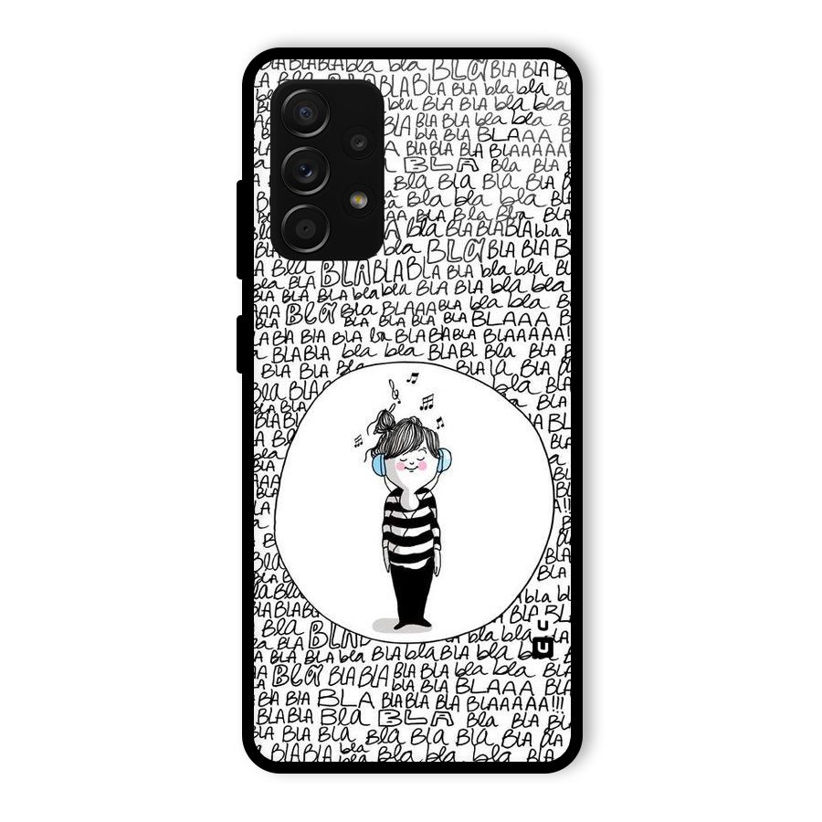 Music And Bla Bla Glass Back Case for Galaxy A53 5G
