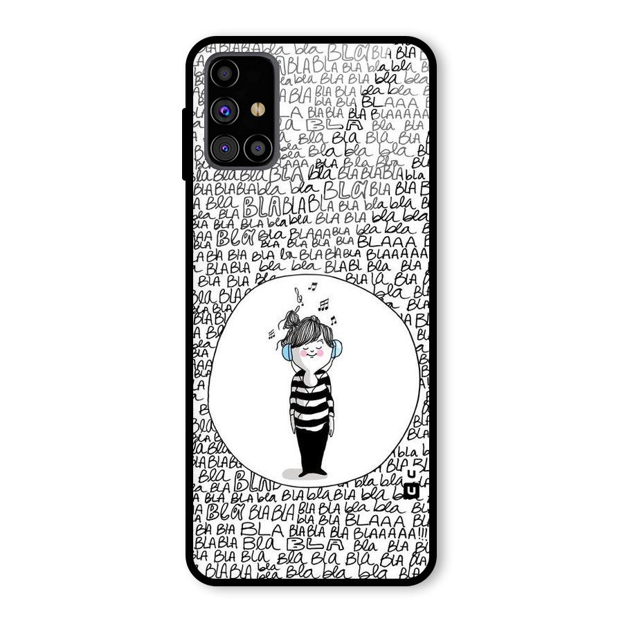 Music And Bla Bla Glass Back Case for Galaxy M31s