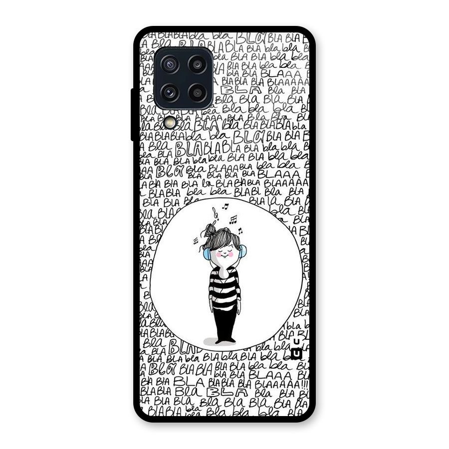 Music And Bla Bla Glass Back Case for Galaxy M32